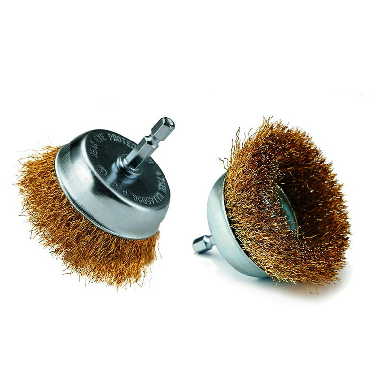 3PCS Wire Cup Brush End Brush Set Wire Brush for Drill 1/4 Inch