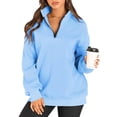 thumbnail image 3 of SHINE UP Sweatshirts for Women Oversized Fleece Hoodie Tops Fall Half Zip Turtleneck Long Sleeve Pullover, 3 of 8