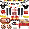 thumbnail image 2 of Kid Favor Mickey Mouse Theme Children's Birthday Party Arrangement Decor Paper Cup Banner Tablecloth Disposable Party Supplies Gao Jinjia LED, 2 of 2
