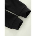 thumbnail image 7 of Diconna Toddler Baby Boy Fall Winter Clothes Long Sleeve Hooded Sweatshirt Tops Long Pants Casual 2PCS Outfits Black 6-12 Months, 7 of 7