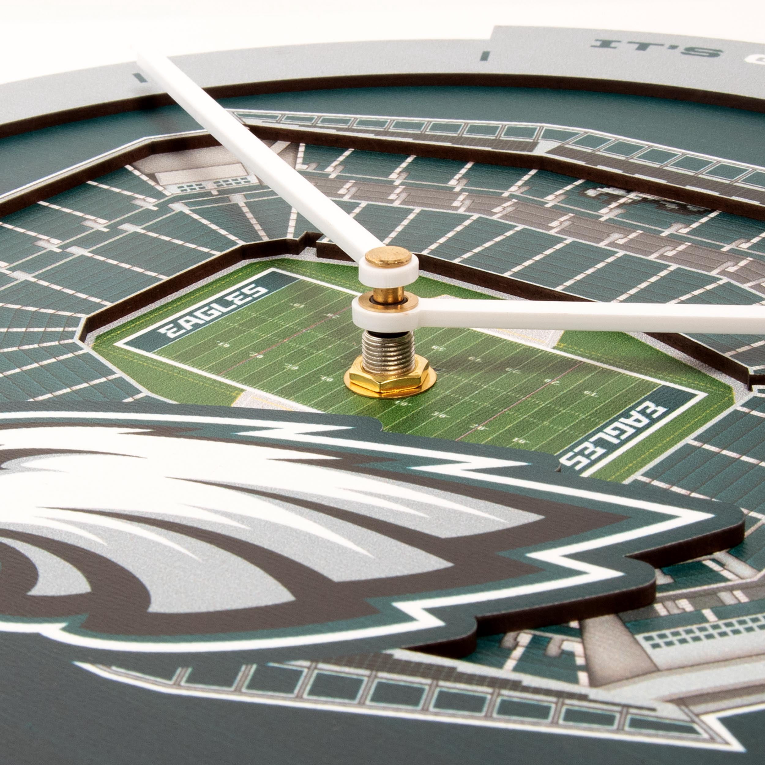 YouTheFan NFL Philadelphia Eagles Stadiumview 3D Wall Clock