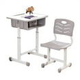 thumbnail image 3 of Adjustable Students Children Desk and Chairs Set White, 3 of 26