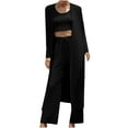 thumbnail image 2 of Itsame Sweatsuits 2pcs Sets for Womens Long Sleeved Sweatshirt and Pants Women Athletic Outfit Sets Black Size XL, 2 of 6