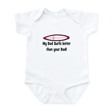 

CafePress - DAD SURFS BETTER THAN DAD (ORIG) Infant Bodysuit - Baby Light Bodysuit Size Newborn - 24 Months