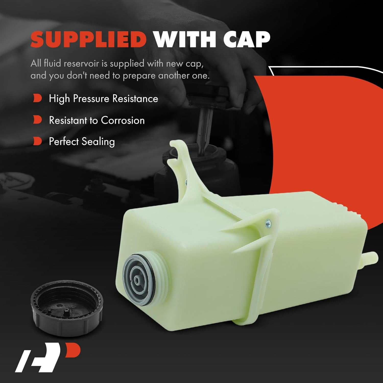 A-Premium Power Steering Reservoir with Cap Compatible with Ram ProMaster 1500 2014-2023, ProMaster 2500 2014-2023, ProMaster 3500 2014-2023