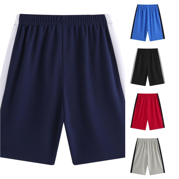 LIIPEE Boys Athletic Shorts Elastic Waist Training Basketball Shorts Kids Comfortable Breathable Fashion Summer Bottoms,4-5 Years