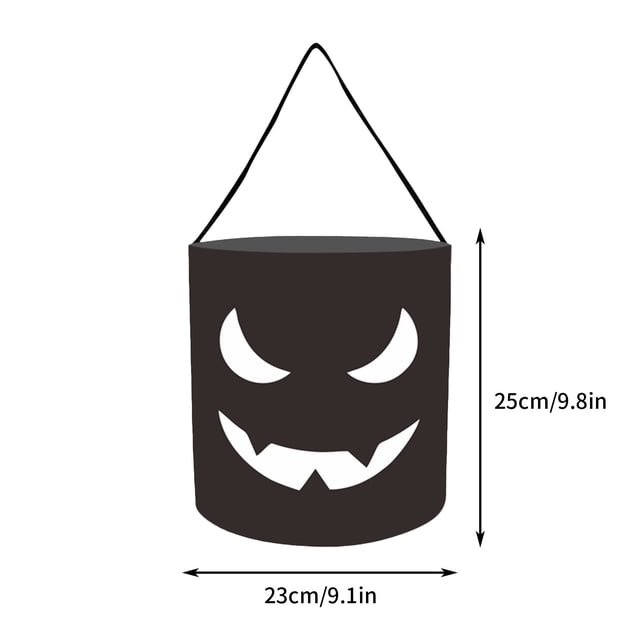Fiudx Bolsa Luminosa para Dulces de Halloween, Luz Led Portátil de Calabaza, Tela Transpirable, Sin Olor, a Prueba de Polillas, Fácil de Guardar, Ideal para Fiestas, Ideal para Artículos Pequeños, Ta