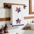 thumbnail image 4 of geerera Patriotic Hand Towels, Red White Blue Themed Absorbent Bathroom Towels for 4th of July, Independence Day Kitchen and Home Decor 15.75×23.62in, 4 of 6