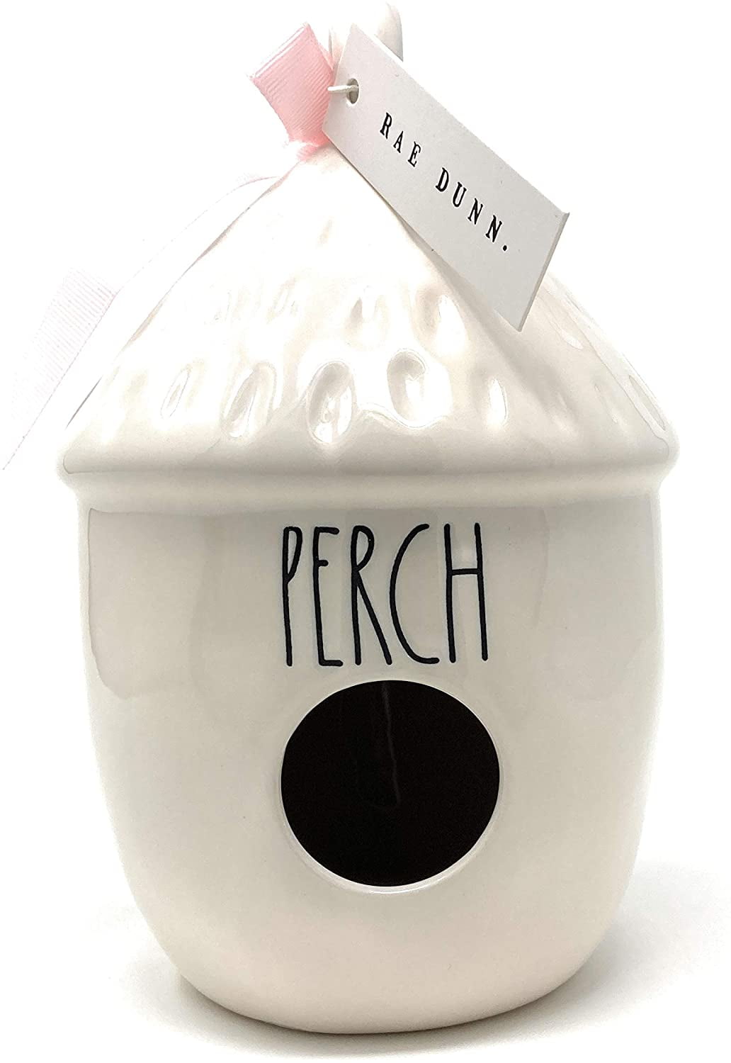 Details about   RAE DUNN White PERCH Ceramic BIRDHOUSE Nest SLANT ROOF Brand NEW ~ FREE SHIP! 