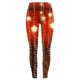 thumbnail image 4 of Gibobby Leggings deportivos mujer Pantalones estampados navideños personalizados para mujer, mallas navideñas de muñeco de nieve para fiesta de Papá(Rojo,G), 4 of 5