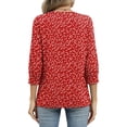 thumbnail image 6 of WIHOLL Tops for Women 3/4 Length Sleeve V Neck Lightweight Business Casual Blouses Spring Summer Work Outfits, 6 of 11