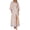 Blue, variant on Women's Printed Balloon Sleeve Maxi Shirt Dress with Belt and Button Front 100% Polyester fabric for Everyday Wear