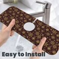 thumbnail image 6 of Vsdgher Golden Snowflakes Kitchen Sink Splash Guard Faucet Mat -1 PC Super Absorbent Fast Drying Mat Sink Gadgets-Splash, Bathroom,Sink Mat,(15" X 5.5" ), 6 of 7