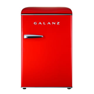 Galanz 2.7 Cu ft One Door Mini Fridge, Stainless Steel Look, New, Width  19.1