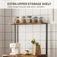 thumbnail image 3 of Behost Kitchen Baker's Rack Storage Shelf Microwave Cart Oven Stand Coffee Bar,Rustic Brown, 3 of 9