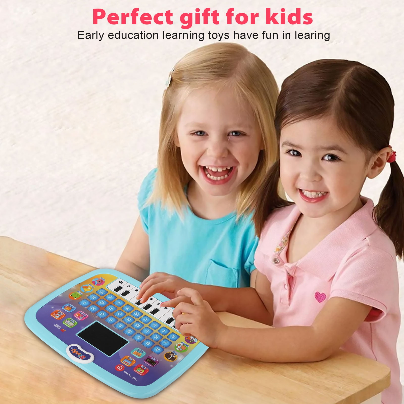 Muito Bom New English Cartoon Early Childhood Education Tablet LED Screen  Kid's Learning Machine Toy Ipaid Birthday Gift
