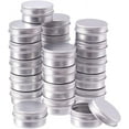 thumbnail image 2 of 30 Pack 1 OZ Tin Cans Screw Top Round Aluminum Cans Screw Lid Containers - Great for Store Spices Candies Tea or Gift Giving (Platinum), 2 of 9