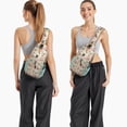 thumbnail image 2 of Geometric dog pattern Abstract dog art Minimalist dog design Print Crossbody Daypack Travel Daypack, Adjustable Shoulder Strap, Lightweight and Durable, Fashionable appearance, Ideal for short trips,, 2 of 6