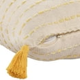 thumbnail image 2 of Ox Bay Melanie 20" x 20" Yellow Striped Cotton Blend Reversible Adult Decorative Throw Pillow, 2 of 5