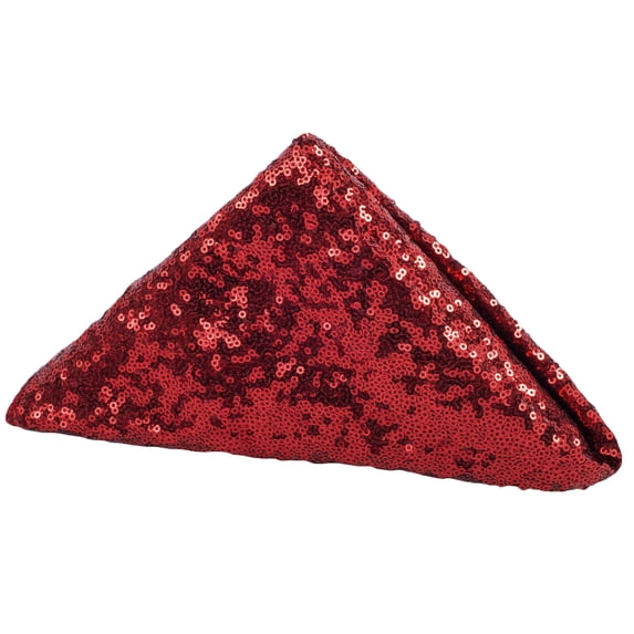 Glitz Sequin Napkin Sequin on Taffeta base Approx. 20"x20" square Edge: Serge - Apple Red, 1 Piece
