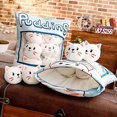 thumbnail image 2 of Lindo snack almohada animales de peluche juguetes 35 * 45 cm extraíble pudín decorativo gatito gato muñecas juguetes creativos regalos para niñas adolescentes niños Rojo Verde Cocina, Decoración y Otros, 2 of 5