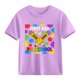 thumbnail image 4 of Blusas y camisas de manga corta con cuello redondo para niños y niñas, camisetas gráficas de manga corta, blusas con estampados bonitos para la temporada escolar., 4 of 9