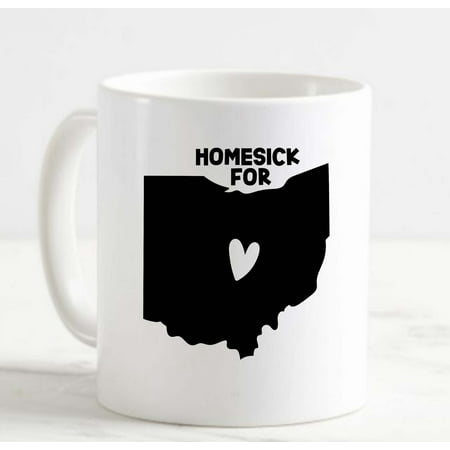 

Coffee Mug Homesick For Ohio Love Home Hometown Heart Native White Cup Funny Gifts for work office him her