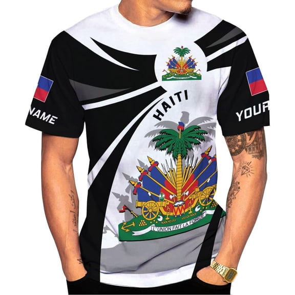 Personalized Haiti Shirt 3D, Haitians Flag Pride Shirt, Haiti Shirts for Men & Women, Haitian Pride Tshirt S-5XL (S)
