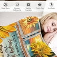 thumbnail image 5 of Sunflower Blanket Sunflower Decor Inspirational Faith Throw Blanket Sunflower Blanket Gifts for Girls Boys Winter Bedding Super Warm Soft Plush Fleece Flannel Blanket for Kids Adult Women 50"x60", 5 of 5