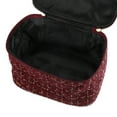 thumbnail image 6 of Unique Bargains Makeup Bag Cosmetic Travel Bag Case Woolen Large Makeup Bag Organizer Bag for Women Plaid Pattern Red, 6 of 6