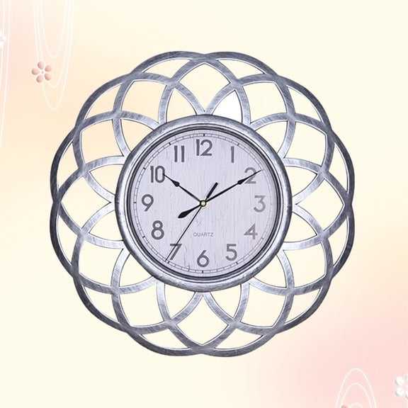 Mobutofu Silent Retro Wall Clock PVC Frame 1-Pack for Living Room, Bedroom, Kitchen Decor