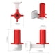 thumbnail image 5 of Dispensador de papel higiénico adhesivo creativo para baño, vertical Blanco + rojo, 5 of 9