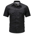thumbnail image 2 of Vmvidoty Tactical Short Sleeve Uniform Shirt – Multiple Pocket, Breathable, Lightweight Workwear Black 3XL, 2 of 7