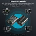 thumbnail image 2 of Neewer NP-FW50 Battery Charger Set, 2-Pack 1100mAh for ZV-E10/A7/A7R/A7S/RX10 Series, Micro USB & Type-C Dual Charger, 2 of 8