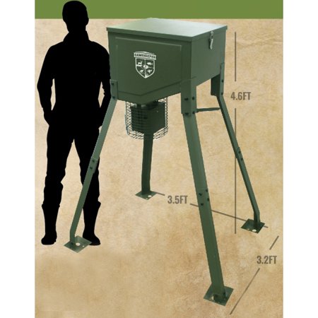 Mossy Oak Gamekeeper 100 Lb Capacity Steel Deer Feeder Walmart Com