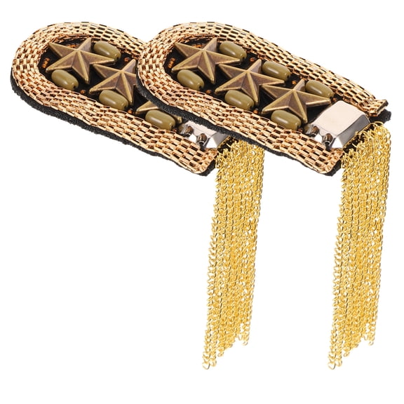 TABLZONE 1Pair Fringe Shoulder Epaulettes Vintage Metal Tassel Shoulder Jewelry for Fashion Enhancement