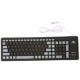 thumbnail image 1 of Shisuyan 1Pc 103 Key Silicone Keyboard Foldable Silicone Keypad USB Wired Keyboard Silicone Protective Key Shield (Black), 1 of 1