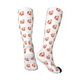 thumbnail image 4 of Balery Orange Fox Printed Novelty Socks Men's Women's Crew Socks Sports Socks Knee High Socks Cotton Socks Quirky and Cool Socks, 4 of 9
