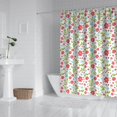 thumbnail image 2 of Pioneer Flower Floral Print Pattern Shower Curtain 84"x72", Bathroom Decorative Shower Curtain Set with 12 Hooks, Waterproof Washable, 2 of 6