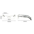 thumbnail image 3 of 2 Pairs of Men Anti-blue Light Business Reading Glasses 3.00 Fashion Spring Hinge Metal Readers +3.00 Strength, 3 of 9
