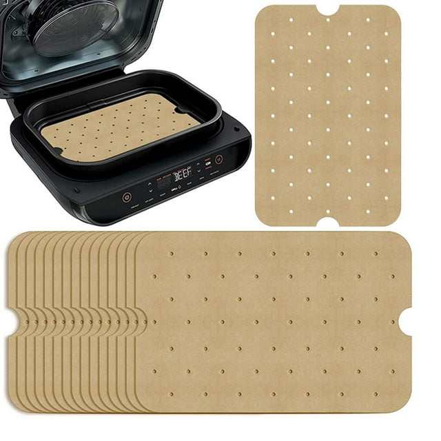 Gwong hogar, freidora de aire, 100pcs/set práctico freidora de doble lado freidora impermeable a prueba de agua de papel antiadherente de uso de papel para hornear para el hogar para el hogar Gwong 21091806