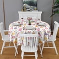 thumbnail image 2 of Colorful Princess Castle Pattern Round Tablecloth 60"x60",Wrinkle Wipeable Table Cloth for Kitchen Dining Room Picnic Patio Party, 2 of 6