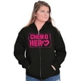 thumbnail image 3 of Breast Cancer Chemo Hero BCA Heart Zip Hoodie Sweatshirt Women Brisco Brands S, 3 of 6