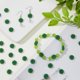 thumbnail image 5 of 100 cuentas de trébol de la suerte para el Día de San Patricio, cuentas de vidrio facetadas de 10 mm, color verde mar, para manualidades, collares, pulseras, fabricación de joyas, agujero: 1 mm., 5 of 9
