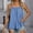 Sky Blue, variant on Womens Fashion Pleated Tank Tops Solid Color Casual Fold Adjustable Shoulder Strap Sling Sleeveless Tops Loose T-Shirt Blouse