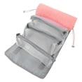 thumbnail image 6 of WRISTBIQUE Travel Makeup Bags Pink Gauze Rectangular Women Business Travel 1 Set 20.9x9.1x3.9in, 6 of 8