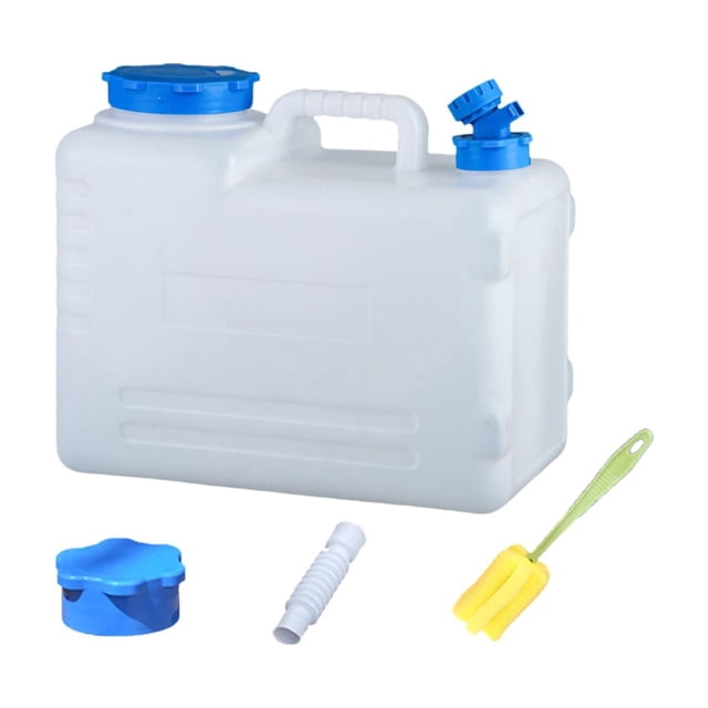 Jarra de agua para acampar con grifo, portátil, versátil, vacía, de gran capacidad, 15 l, para autocaravanas, viajes por carretera, senderismo