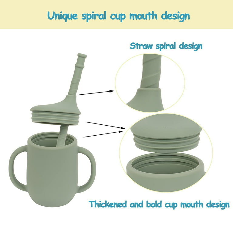 Spill Proof Cups With Handle And Straw Leak-proof Sippy Cups For