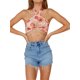 thumbnail image 2 of VISgogo Mujeres Cross Halterneck Tops Estampado floral Slim Fit Sin mangas Backless Tie-up Crop Tops para verano VISgogo moda, 2 of 7