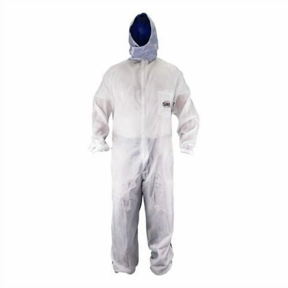 SAS Moonsuit Coverall, Rip-stop Nylon Front and Breathable Cotton Back, Attached Hood, Reusable, Machine Washable, Hook-and-Loop Wrists, Full Zipper Front, Elastic Waist with Pockets (3X-Large)